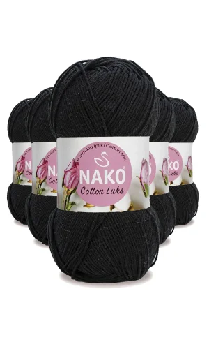 5 Adet Cotton Lüks Yelek Tunik Kazak Bluz Hırka İpi Yünü Siyah 97568