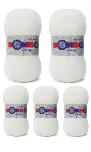 5 Adet Festival Simli Örgü İpi Yünü Renk No:200