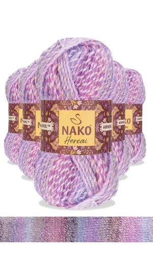 5 Adet Hercai Ebruli Hırka Kazak Atkı Bere El Örgü İpi Yünü 28165