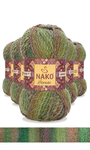 5 Adet Hercai Ebruli Hırka Kazak Atkı Bere El Örgü İpi Yünü 28178