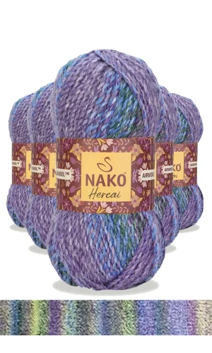 5 Adet Hercai Ebruli Hırka Kazak Atkı Bere El Örgü İpi Yünü 7248