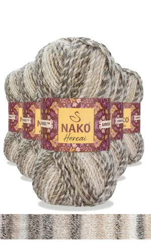 5 Adet Hercai Ebruli Hırka Kazak Atkı Bere El Örgü İpi Yünü 7309