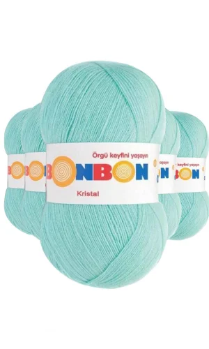 5 Adet Kristal El Örgü Lif İpi Cam Mavi 98203