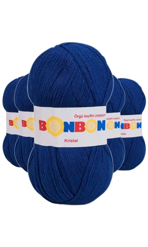 5 Adet Kristal El Örgü Lif İpi Mavi 98488