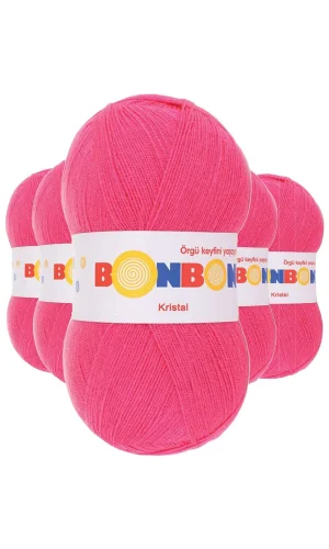 5 Adet Kristal El Örgü Lif İpi Orkide Pembe 98319