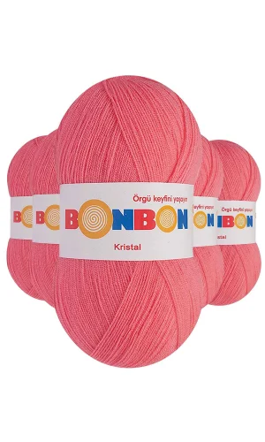 5 Adet Kristal El Örgü Lif İpi Pembe 98230