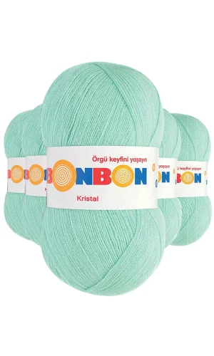 5 Adet Kristal El Örgü Lif İpi Su Yeşili 98329