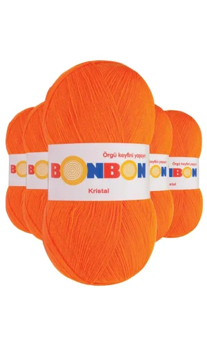 5 Adet Kristal El Örgü Lif İpi Turuncu 98215