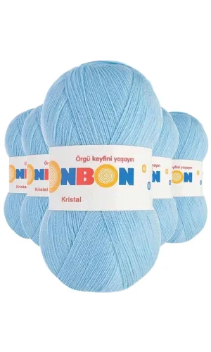 5 Adet Kristal El Örgü Lif İpi Ufuk Mavisi 98231