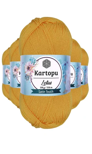 5 Adet Lotus Bikini Büstiyer Bluz Örgü İpi  K318 Koyu Sarı