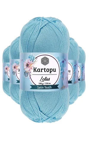 5 Adet Lotus Bikini Büstiyer Bluz Örgü İpi  K537 Bebe Mavi