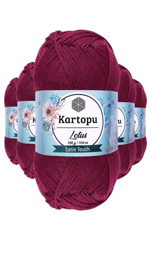 5 Adet Lotus Bikini Büstiyer Bluz Örgü İpi  K747 Mürdüm