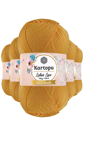 5 Adet Lotus Lux Bikini Büstiyer Bluz Simli Örgü İpi K318 Koyu Sarı