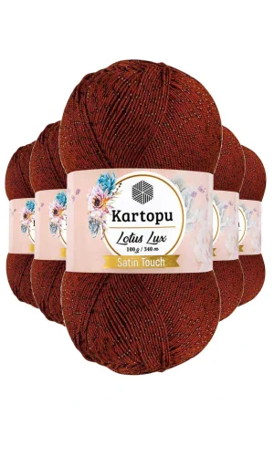 5 Adet Lotus Lux Bikini Büstiyer Bluz Simli Örgü İpi K834 Taba