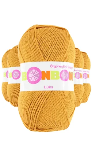 5 Adet Lüks Patik İpi Yünü Hardal 98415