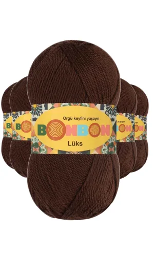 5 Adet Lüks Patik İpi Yünü Kahve 98297