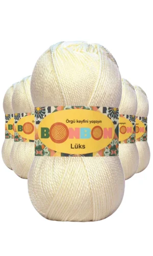 5 Adet Lüks Patik İpi Yünü Krem 98272