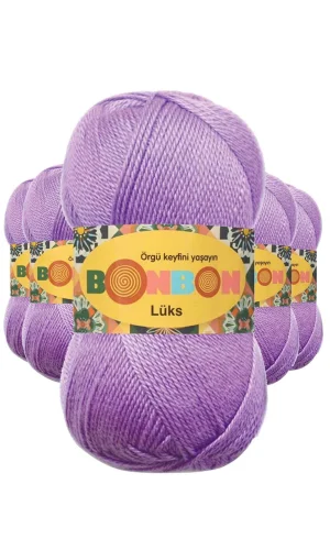 5 Adet Lüks Patik İpi Yünü Lila 98275