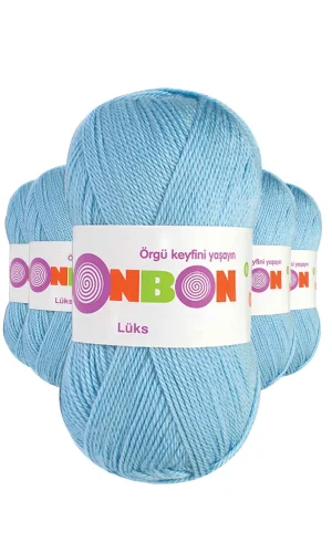 5 Adet Lüks Patik İpi Yünü Mavi 98231