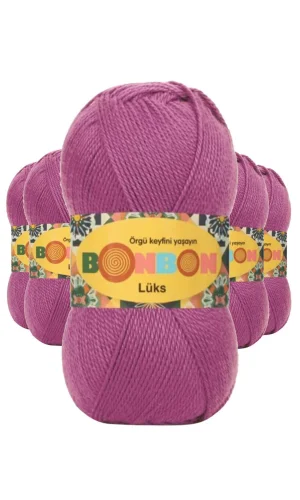 5 Adet Lüks Patik İpi Yünü Mor 98402