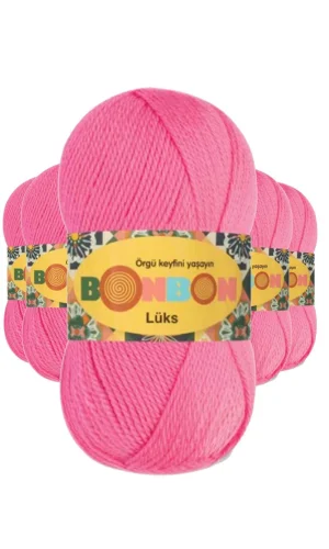 5 Adet Lüks Patik İpi Yünü Pembe 98230