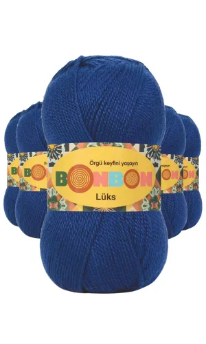 5 Adet Lüks Patik İpi Yünü Saks Mavi 98488