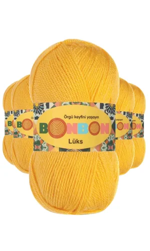 5 Adet Lüks Patik İpi Yünü Sarı 98289