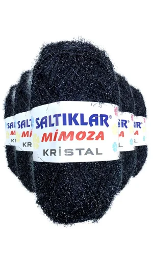 5 Adet Mimoza Kristal Işıltılı Şal Patik Yelek İpi SİYAH