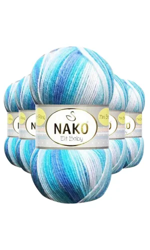 5 Adet Mini Batik Bebe El Örgü İpi Okyanus 32455