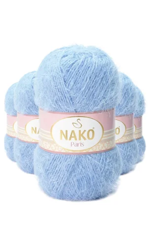 5 Adet Paris El Örgü ipi Yünü Mavi 4129