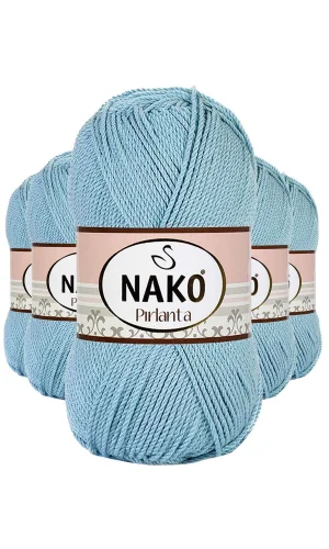 5 Adet Pırlanta Amigurumi El Örgü İpi Yünü Azur 10482