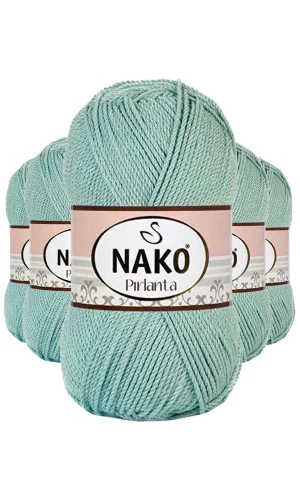 5 Adet Pırlanta Amigurumi El Örgü İpi Yünü Çağla Yeşili 12297