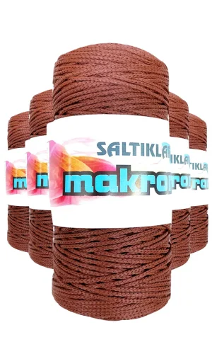 5 Adet Polyester Makrome İpi 2060 Taba 100 gr