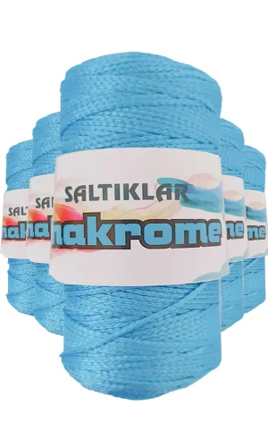 5 Adet Polyester Makrome İpi 3050 Mavi 100 gr