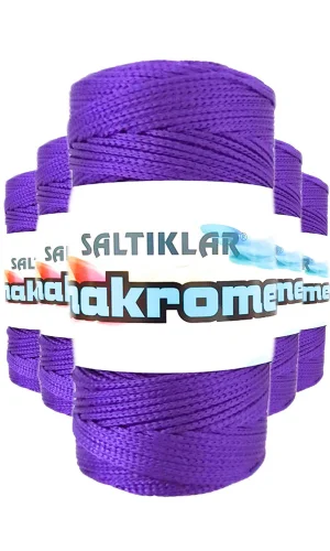 5 Adet Polyester Makrome İpi 4250 Mor 100 gr