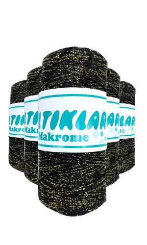 5 Adet Polyester Simli Makrome İpi S-S-60