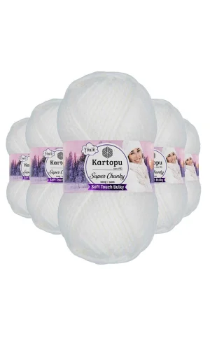 5 Adet Super Chunky Kalın Kışlık El Örgü Ipliği 100 Gr K010