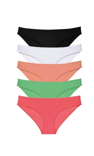 5 adet Süper Eko Set Likralı Kadın Slip Külot 517