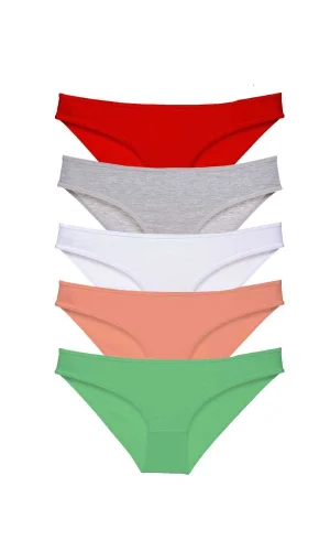 5 adet Süper Eko Set Likralı Kadın Slip Külot 518
