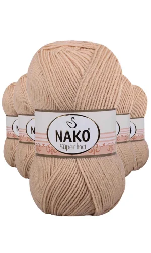 5 Adet Süper İnci El Örgü İpi 100 gr Deve Tüyü 219