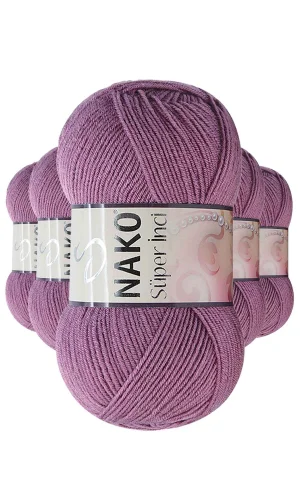 5 Adet Süper İnci El Örgü İpi 100 gr Koyu Gülkurusu 569