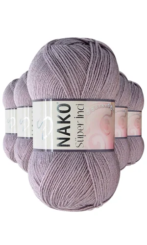 5 Adet Süper İnci El Örgü İpi 100 gr Üzüm Suyu 10155