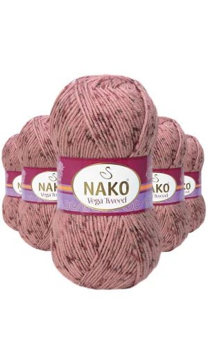 5 Adet Vega Tweed Premium Akrilik El Örgü İpi Yünü No: 31760