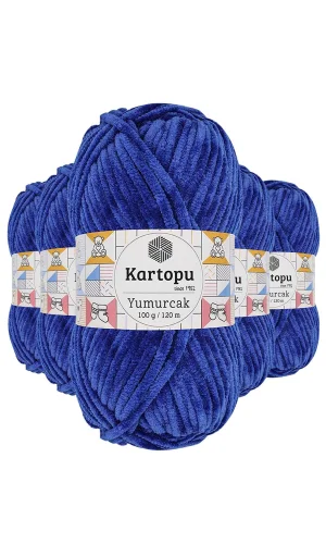 5 Adet Yumurcak Kadife El Örgü İpi Gece Mavisi K524