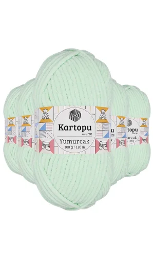 5 Adet Yumurcak Kadife El Örgü İpi Su Yeşili K560