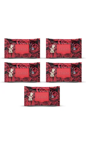 5 Paket Red Rose Islak Havlu Mendil 90 Adet Kapaklı Gül Kokulu