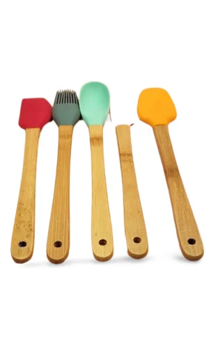 5 parça Silikon Kaşık ve Servis Takımı 20 cm