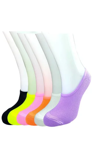 6 Adet Canlı Renk Kadın Spor Babet Çorap