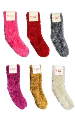 6 Adet Dikişsiz Tüylü Sıcak Tutan Ev Çorabı