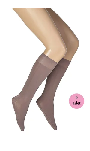 6 Adet Masaj Kadın Çorap Vizon 86